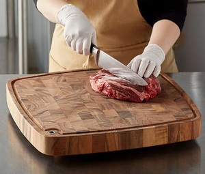 Tabla de cortar de madera contemporánea con estilo con superficie de primera calidad ideal para cortar alimentos higiénicos e ideas de cocina elegantes - Product Image 1