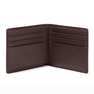 Cartera Bifold Delgada de Cuero de Grano de Alta Calidad para Hombre, Diseño Clásico y Lujoso, Forro de Poliéster, Diseño Personalizado, Multifuncional, Gran Capacidad - Product Image 3