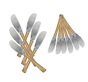 Cuchillo de mantequilla Vajilla de plata de acero inoxidable Cuchillo de mantequilla Mango martillado Cubiertos Precio más bajo personalizado - Product Image 1