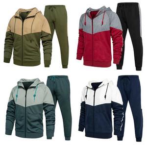 Chándal de otoño para hombre, conjunto de 2 piezas de moda para hombre, sudadera + Pantalones de chándal, ropa deportiva con cremallera, sudaderas con capucha, ropa informal para hombre, OEM RTS - Product Image 1