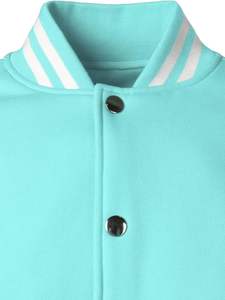 Veste universitaire personnalisée pour hommes et femmes Corps en laine, manches en cuir PU, patchs chenille Fabrication OEM/ODM - Product Image 5