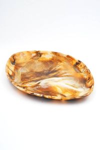 Lo último en bandeja de resina de mármol blanco y negro elegante bandeja de almacenamiento decorativa con lados altos organizador de decoración del hogar - Product Image 5