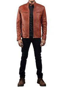 Chaqueta de Cuero Genuino de Alta Calidad para Hombre, Estilo Motero, Superventas, Talla XL, Hecha a Medida, Chaqueta de Invierno al por Mayor para Hombre - Product Image 6