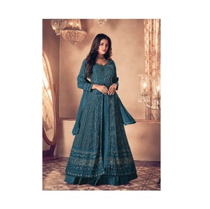 Georgette pour femmes Salwar Kameez, vêtements de mariage et de fête, à la demande, du fournisseur indien, au prix de gros - Product Image 1