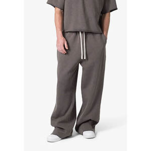 2026 meilleure qualité hommes pantalons de survêtement à jambes larges Style Baggy Joggers noir cordon dans un style unique - Product Image 1