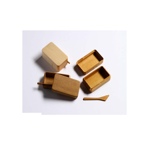 Beurrier en bois avec rectangle hermétique avec couteau Conteneur de stockage de fromage Boîte Bol au meilleur prix - Product Image 6