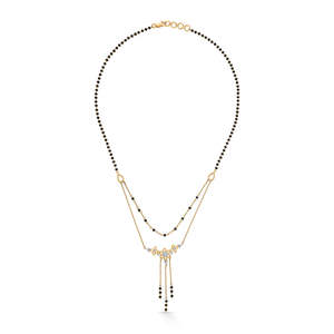 Collier Mangalsutra Moderne Trio Harmony Or et Diamant pour Femmes - Product Image 2