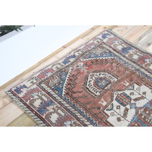 พรมขนาด 4.2x6.4 ฟุต, พรมวินเทจตุรกี, พรมลายเรขาคณิตสีน้ำตาล - Product Image 5