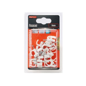 * Presa * 25 pezzi da 9mm clip per cavi per unghie a parete morsetti per fili-casa e giardino/ - Product Image 3