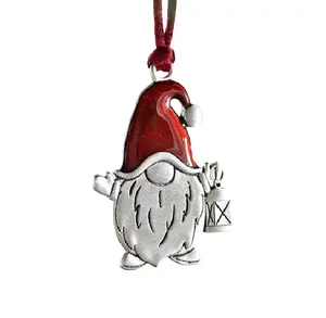 100% Diseño exclusivo Santa Claus y colgante de Navidad Color rojo y blanco Metal Santa disponible al precio más barato