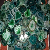 Top vente vert Agate pierre semi-précieuse caboteur plaqué or Table caboteur Figurine motif pour décorations de mariage cadeaux