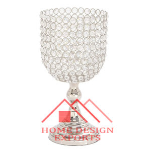 Portavelas de pie para boda con votivo de cristal para eventos de boda, decoraciones para fiestas, candelabros dorados únicos - Product Image 6