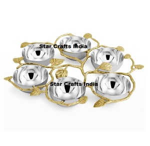 High Quality Stainless Steel <b>Serving</b> <b>Bowl</b> <b>Large</b> Round Design with Classic Coconut Tree Eco-Friendly for Party Food <b>Serving</b> - Product Image 5