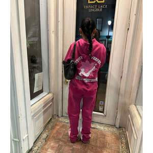 OEM Tracksuit Pullover Hoodie and Sweat Pant <b>for</b> <b>Women</b> Sweatshirt <b>Jogger</b> Set 100% Cotton <b>Fleece</b> 2 Piece Set Tracksuits <b>for</b> <b>Women</b> - Product Image 5