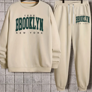 Conjunto de Sudadera con Capucha y Pantalones Térmicos Estampados para Hombre, Talla Grande, Cuello Redondo, Transpirable, de Secado Rápido, de Forro Polar - Product Image 6