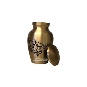 Brass butterfly Design Mate Finish <b>Keepsake</b> Urns - Product Image 2