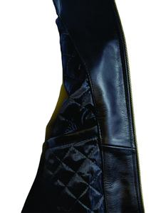 Meilleur prix du fabricant direct Veste en cuir en peau de mouton d'hiver pour hommes Veste à capuche avec fermeture à glissière pour hommes - Product Image 5