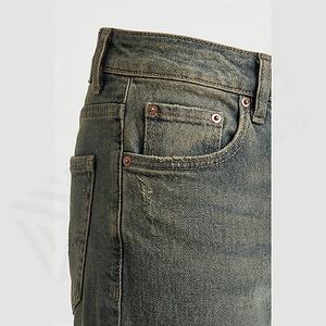 กางเกงยีนส์เดนิมแท้ ระบายอากาศได้ดี สำหรับผู้ชาย ป้ายสั่งทำ ลวดลายการซักที่เป็นเอกลักษณ์ ฤดูใบไม้ผลิ ฤดูใบไม้ร่วง สีสั่งทำได้ สไตล์สตรีทแวร์ ซิป - Product Image 5