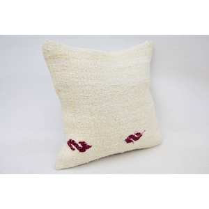 หมอนถักเส้นใยขนสัตว์สีขาว14x14นิ้วที่สง่างามมีการตกแต่งด้วยเทคนิคการทอผ้าแบบวินเทจ - Product Image 2