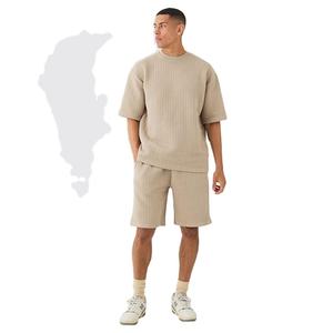 Camiseta de Manga Corta Personalizada al por Mayor para Hombre, Transpirable, de Secado Rápido, Estilo Casual a la Moda, con Hombros Caídos, en Tela de Rizo - Product Image 1