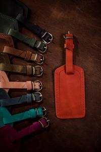 Hot Sale Leather <b>Luggage</b> Tags Custom Travel <b>Luggage</b> Tag Personalized Promotional Tags LLT-0026 - Product Image 2