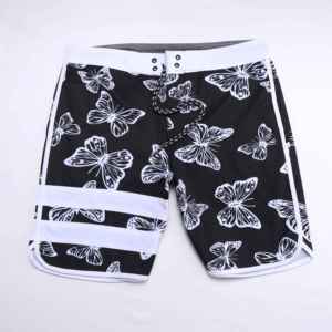 กางเกงขาสั้นชายหาดแฟชั่นใหม่สำหรับผู้ชายแห้งเร็วสวมใส่ง่ายดีไซน์ล่าสุดผ้านอนวูฟเวนแบบสีทึบ - Product Image 5