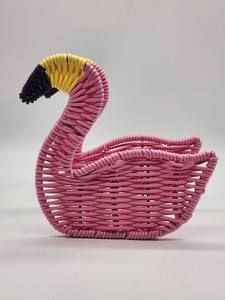 Haute qualité étanche à la main en plastique rotin flamant rose porte-serviettes Options personnalisables boîte à mouchoirs décoration de la maison Vietnam - Product Image 2