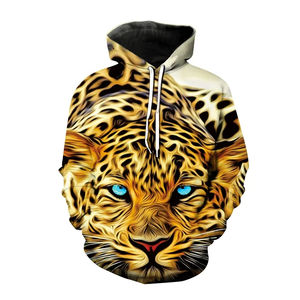 Sudadera con capucha con estampado 3D de alta calidad personalizada patrón de tigre suéter de moda informal OEM ODM hombres mujeres niños estilo callejero Top de invierno - Product Image 5