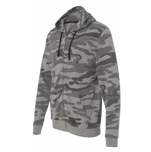 Sudadera con capucha de camuflaje para hombre bordada personalizada al por mayor 2025, transpirable, de secado rápido, manga larga, patrón sólido, 100% algodón forrado - Product Image 1