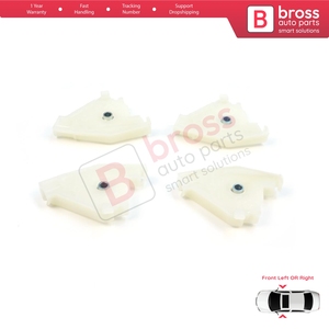 ชุดซ่อมมอเตอร์กระจกหน้ารถ รุ่น BWR1056+BWR1057  ชุดลูกล้อมุมซ้ายและขวา พร้อมคลิปและสลัก สำหรับ A4 S4 B6 B7 8E B8 8K Exeo 3R - Product Image 6