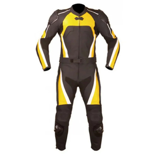 Combinaison de course moto en cuir véritable imprimée, imperméable et coupe-vent, de haute qualité et sur mesure - Product Image 1