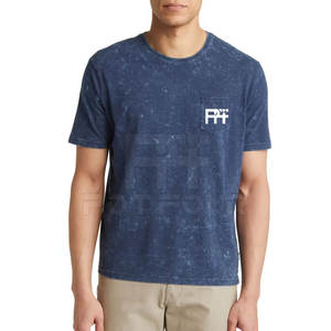 Camisetas Casuales para Hombre, Estilo Moderno, Lavado Ácido, Diseño de Logotipo Personalizable, Secado Rápido, Transpirables, 220g, Hechas de Fibra de Algodón/Bambú - Product Image 2