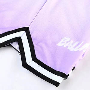 Pantalones cortos de baloncesto con logotipo personalizado 2025, pantalones cortos transpirables de poliéster de talla grande para verano, pantalones cortos estampados para exteriores, venta al por mayor - Product Image 5