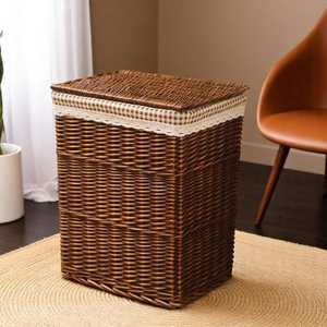 Vente chaude Rectangle Stockage Des Aliments Rotin Paniers En Plastique Bacs De Rangement Poignée Pliable Organisation Bin Maison - Product Image 5