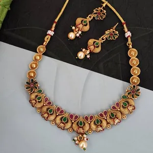 Collana da festa placcata Rajwadi Designer di gioielli antichi