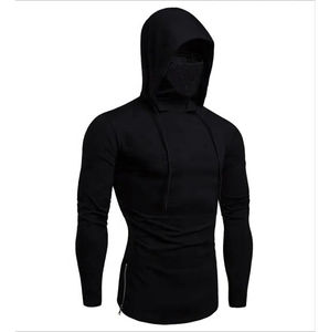 Vente en gros de sweatshirt avec logo personnalisé sweat à capuche pour homme avec masque chemise à capuche de sport grand masque à manches longues unisexe à capuche - Product Image 5