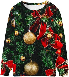 Sweat-shirt à paillettes personnalisé à manches longues, sweat-shirt à paillettes multiples, sweat-shirt à capuche pour femmes, sweat-shirt de Noël - Product Image 2