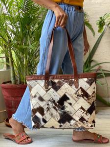 กระเป๋าสะพายไหล่สำหรับผู้หญิงกระเป๋าสะพายไหล่งานเย็บปะคุณภาพสูงทำจากหนังแท้มีสไตล์ใหม่ - Product Image 2