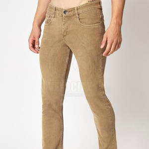 Pantalones vaqueros de algodón 100% ajustados hechos a medida para hombre, Pantalones rectos transpirables con patrón sólido por sublimación para la temporada de otoño, novedad - Product Image 3