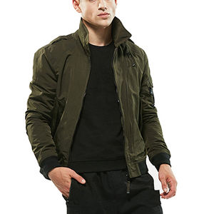 Veste coupe-vent à col montant personnalisée de haute qualité pour hommes toile légère compressible pour l'hiver - Product Image 1