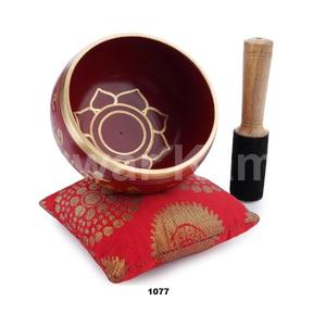 Cuenco tibetano de latón con palo y cojín para Yoga Chakra Healing Mindfulness Stress Relief Tazón de latón para hombres y mujeres - Product Image 3