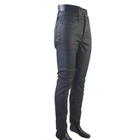 Pantalon en jean tricoté vintage pour homme, taille mi-haute, coupe droite, respirant, coupe ample, délavage moyen, motif uni, été automne, le plus vendu