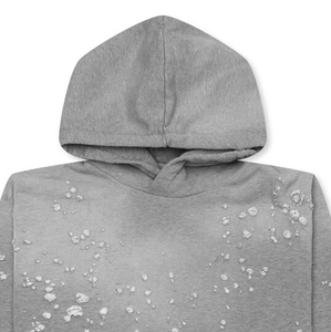 Sweat à capuche vintage personnalisé délavé à l'acide, coupe classique, broderie de patchs usés, 100% coton, tissu éponge français respirant, 370g, pour homme - Product Image 5
