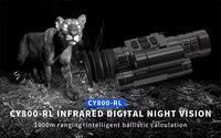 Monokuler Penglihatan Malam CY800 Henbaker 6X Zoom Optik Stabilisasi Gambar Sensor CMOS Wi-Fi Kamera Berburu Digital Berbahan Aluminium
