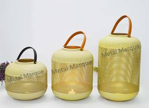 Modern High Quality Perforated Garden Hanging Vessel Metal <b>Candle</b> <b>Holder</b> <b>Lantern</b> Home and Outdoor Decorative Metal Mini <b>Lanterns</b> - Product Image 3