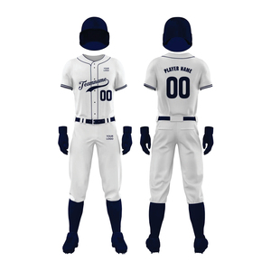 Uniforme de béisbol blanco personalizado OEM 2025 nuevo diseño de moda para hombres conjunto de ropa de equipo de alta calidad ropa deportiva al por mayor - Product Image 1