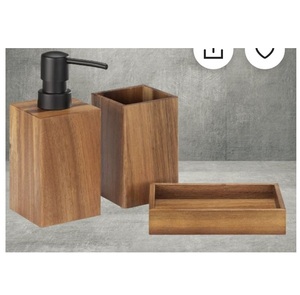 Trouver des ensembles d'accessoires de salle de bains de toilette en bois de qualité pour la décoration Ensemble de salle de bains de luxe pour la maison ou l'hôtel - Product Image 1
