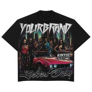 T-shirt en coton lourd de luxe pour hommes 100% coton et fibre de bambou coupe classique avec logo personnalisé T-shirt surdimensionné à la mode quotidienne - Product Image 5