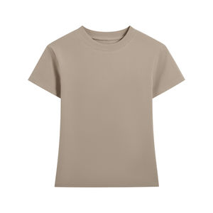 Camiseta Corta de Algodón y Elastano para Mujer, Estilo Baby Tee, Verano 2025, 220 g/m², Ajustada, Básica, Elástica, Estilo Y2K - Product Image 5