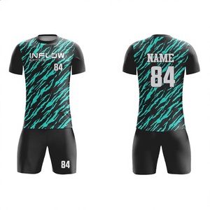 Conjuntos de Equipamiento de Fútbol para Adultos - Diseño a Cuadros/Puntos de Invierno, Tejido Transpirable que Absorbe la Humedad, Nombre del Equipo Personalizado para Entrenamiento - Product Image 1